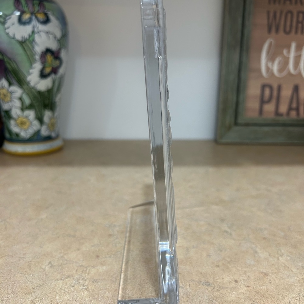 Princess House Crystal Baby Picture Frame Clear  Nursery Decor Gift - Picture 5 of 7